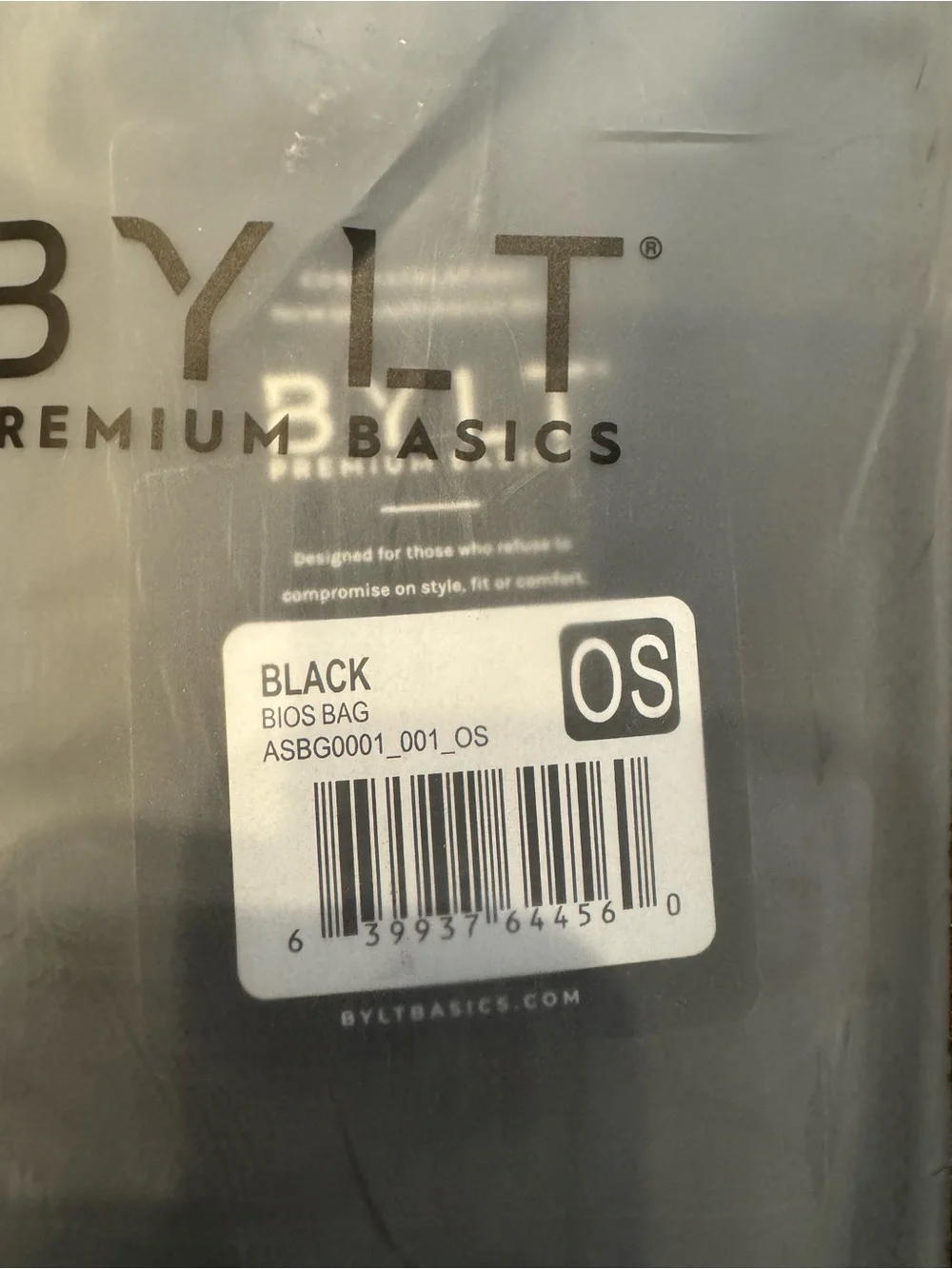 BYLT Bios Bag Black Waterproof Dry Bag Sling for Men